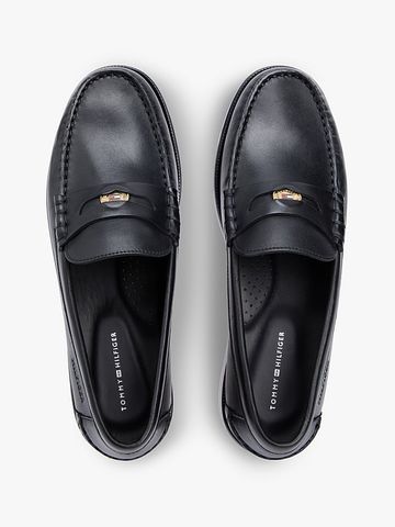 Tommy Hilfiger - Giày Thời Trang Nam Leather Debossed Logo Loafers
