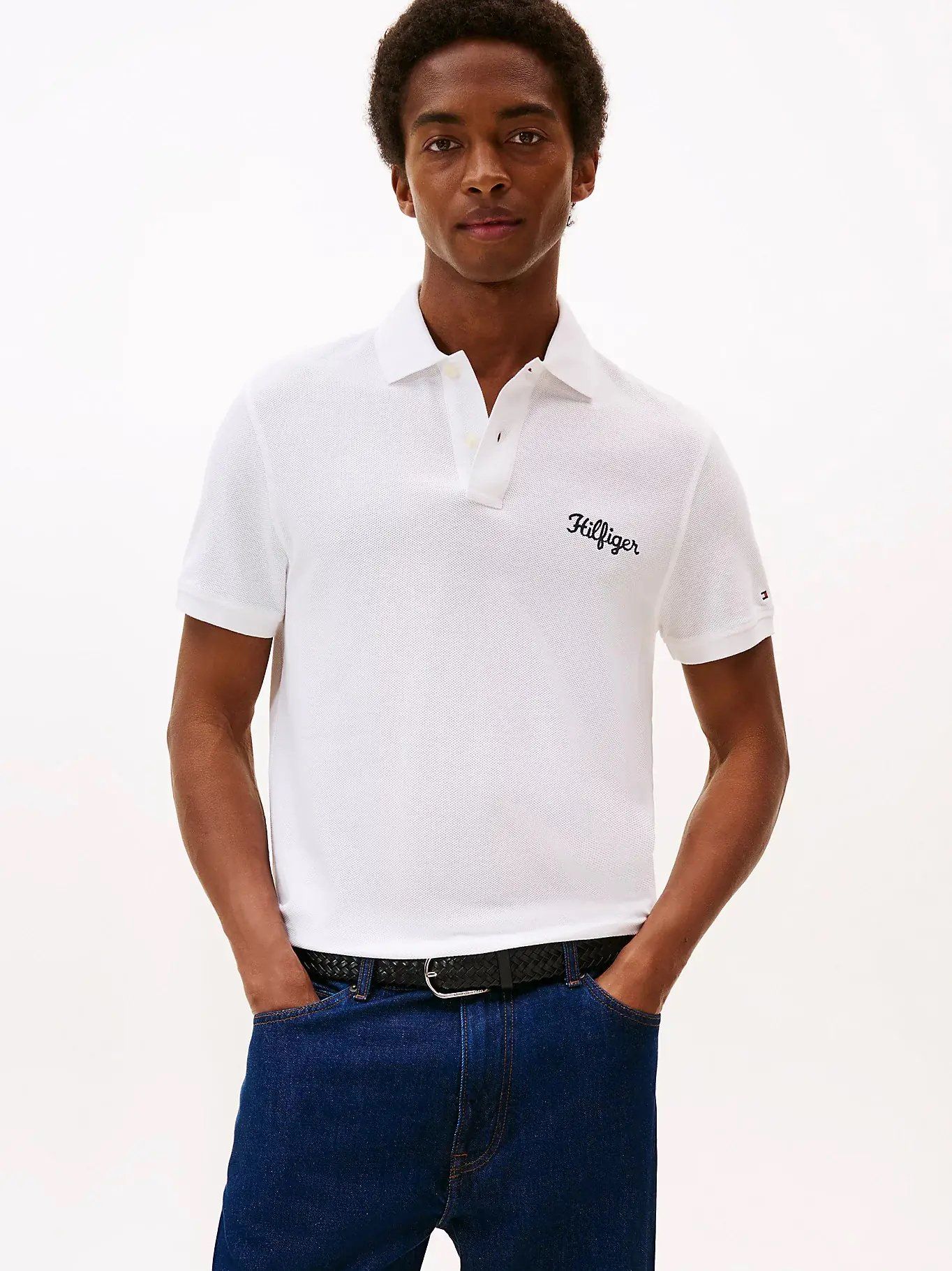 Tommy Hilfiger - Áo thun có cổ polo tay ngắn nam TH Graphic Regular Polo