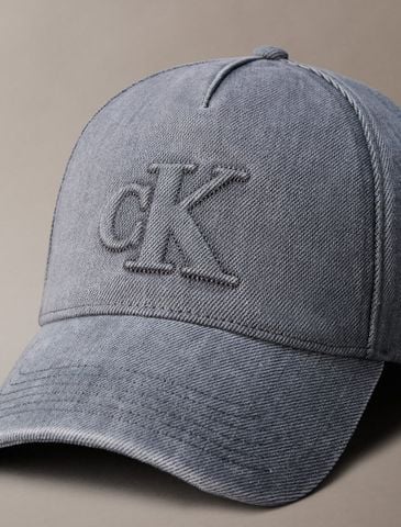 Calvin Klein - Nón Lưỡi Trai Nữ Seasonal Logo Denim Baseball Cap