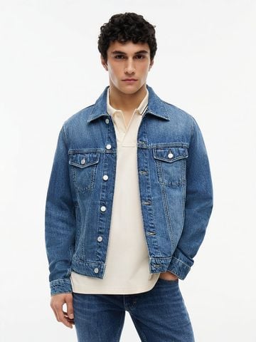 Tommy Hilfiger - Áo Khoác Jean Nam Ryan Faded Denim Trucker Jacket