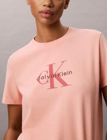 Calvin Klein - Áo Thun Tay Ngắn Nữ Washed Cotton Monogram T-Shirt