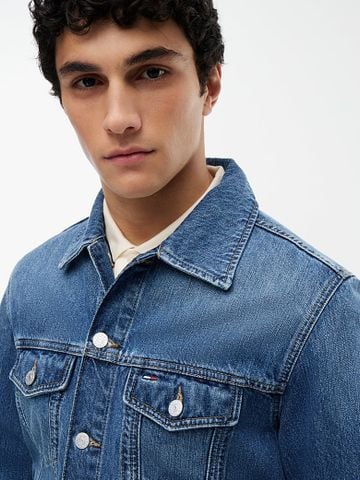 Tommy Hilfiger - Áo Khoác Jean Nam Ryan Faded Denim Trucker Jacket - 3