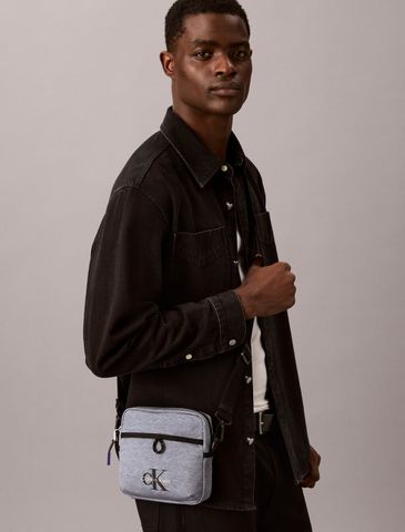 Calvin Klein - Túi Đeo Chéo Nam Bold Logo Nylon Square Crossbody Bag