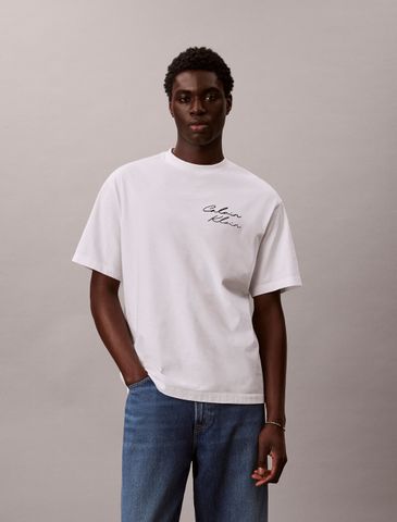 Calvin Klein - Áo Thun Tay Ngắn Nam Relaxed Script Logo T-Shirt
