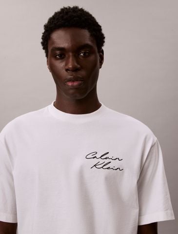 Calvin Klein - Áo Thun Tay Ngắn Nam Relaxed Script Logo T-Shirt