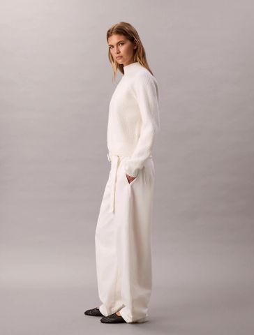 Calvin Klein - Quần Vải Nữ Cotton Belted Pants