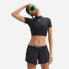 Under Armour - Áo Tay Ngắn Thể Thao Nữ Heatgear Crop Mock SS