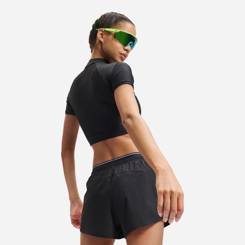 Under Armour - Áo Tay Ngắn Thể Thao Nữ Heatgear Crop Mock SS