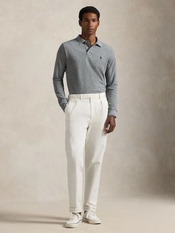 Ralph Lauren - Áo Thun Có Cổ Nam Custom Slim Fit Mesh Polo Shirt