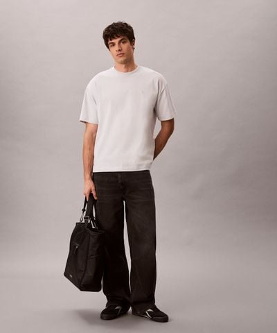 Calvin Klein - Áo Thun Tay Ngắn Nam Oversized Emboss Monologo
