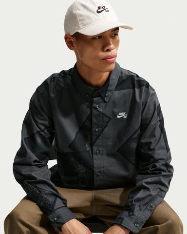 Nike - Áo Sơ Mi Nam SB Long-Sleeve Button-Up Skate Top