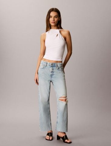 Calvin Klein - Quần Jean Dài Nữ Relaxed Crop Jeans