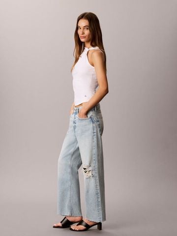 Calvin Klein - Quần Jean Dài Nữ Relaxed Crop Jeans