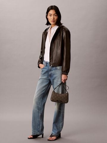 Calvin Klein - Túi Đeo Vai Nữ Emblem Jacquard Convertible Mini Bag