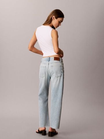 Calvin Klein - Quần Jean Dài Nữ Relaxed Crop Jeans
