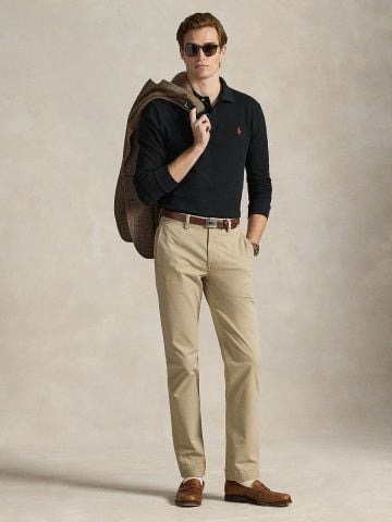 Ralph Lauren - Áo Thun Có Cổ Nam Custom Slim Fit Mesh Polo Shirt