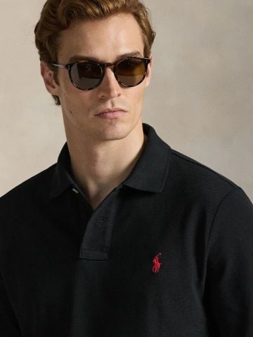 Ralph Lauren - Áo Thun Có Cổ Nam Custom Slim Fit Mesh Polo Shirt
