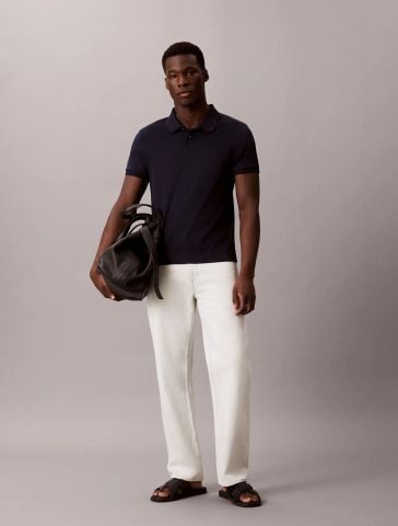 Calvin Klein - Áo Thun Có Cổ Nam SS Slim Mercerized Interlock Polo
