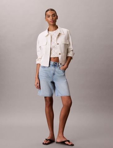 Calvin Klein - Áo Thun Tay Ngắn Nữ Monogram Baby Fit Tee