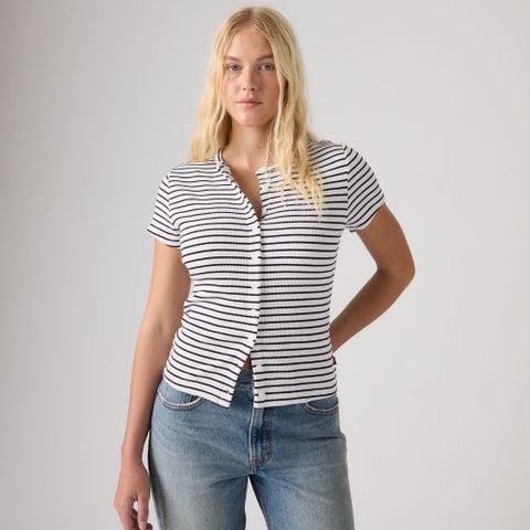Levi's - Áo Thun Tay Ngắn Nữ Rory Button Short-Sleeve Top