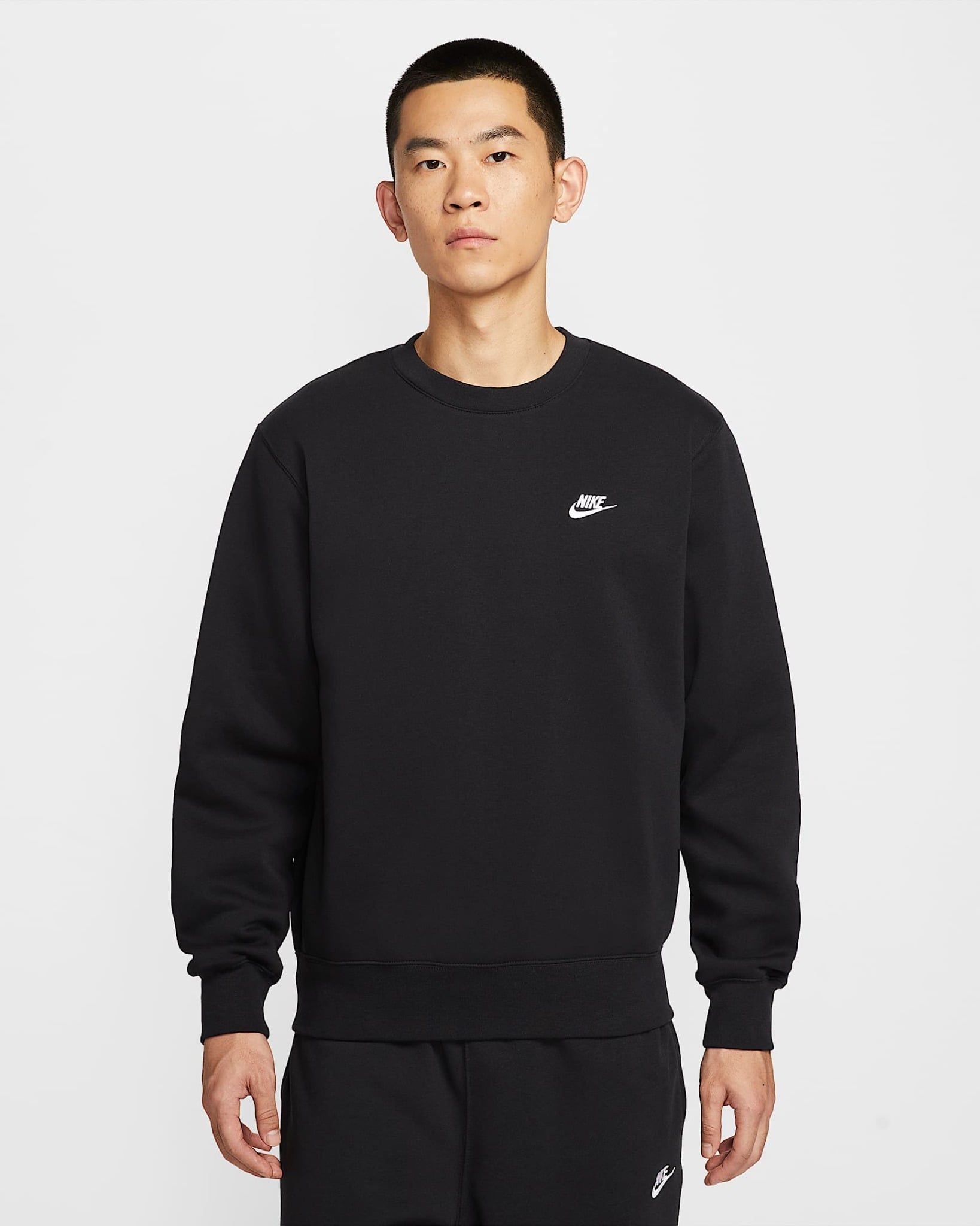 Nike - Áo len tay dài thể thao Nam Nike Club Men's Fleece Crew