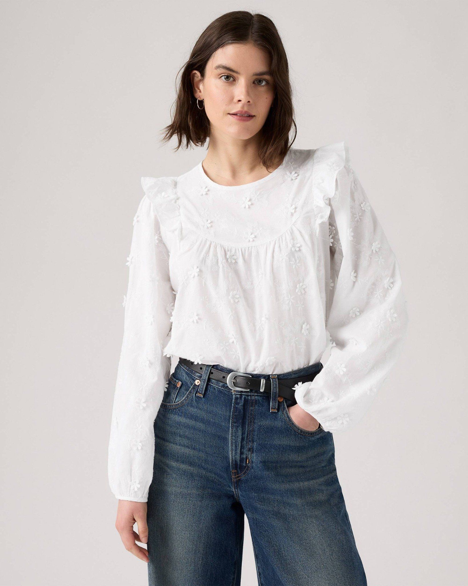 Levi's - Áo tay dài thời trang nữ Mallory Blouse - White