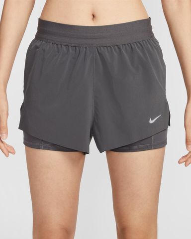 Nike - Quần ngắn thể thao Nữ Swift Women's Dri-FIT Mid-Rise 2-in-1 Running Shorts