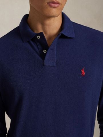 Ralph Lauren - Áo Thun Có Cổ Nam Custom Slim Fit Mesh Polo Shirt