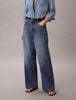 Calvin Klein - Quần Jean Dài Nữ Wide Leg Linen Jeans