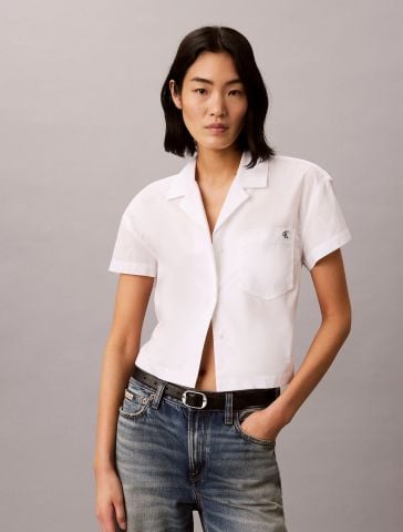 Calvin Klein - Áo Sơ Mi Nữ Cotton Poplin Boxy Shirt