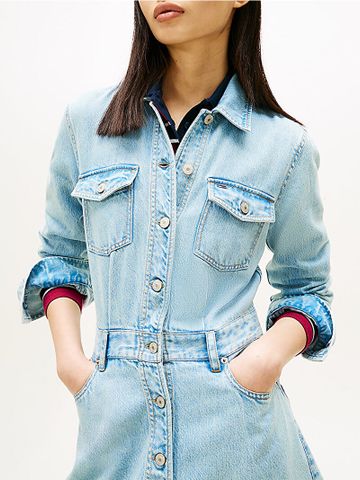 Tommy Hilfiger - Đầm Mini Nữ Mini Trucker Denim Dress
