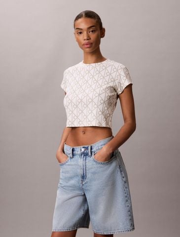 Calvin Klein - Áo Thun Tay Ngắn Nữ Monogram Baby Fit Tee