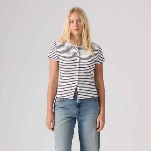 Levi's - Áo Thun Tay Ngắn Nữ Rory Button Short-Sleeve Top