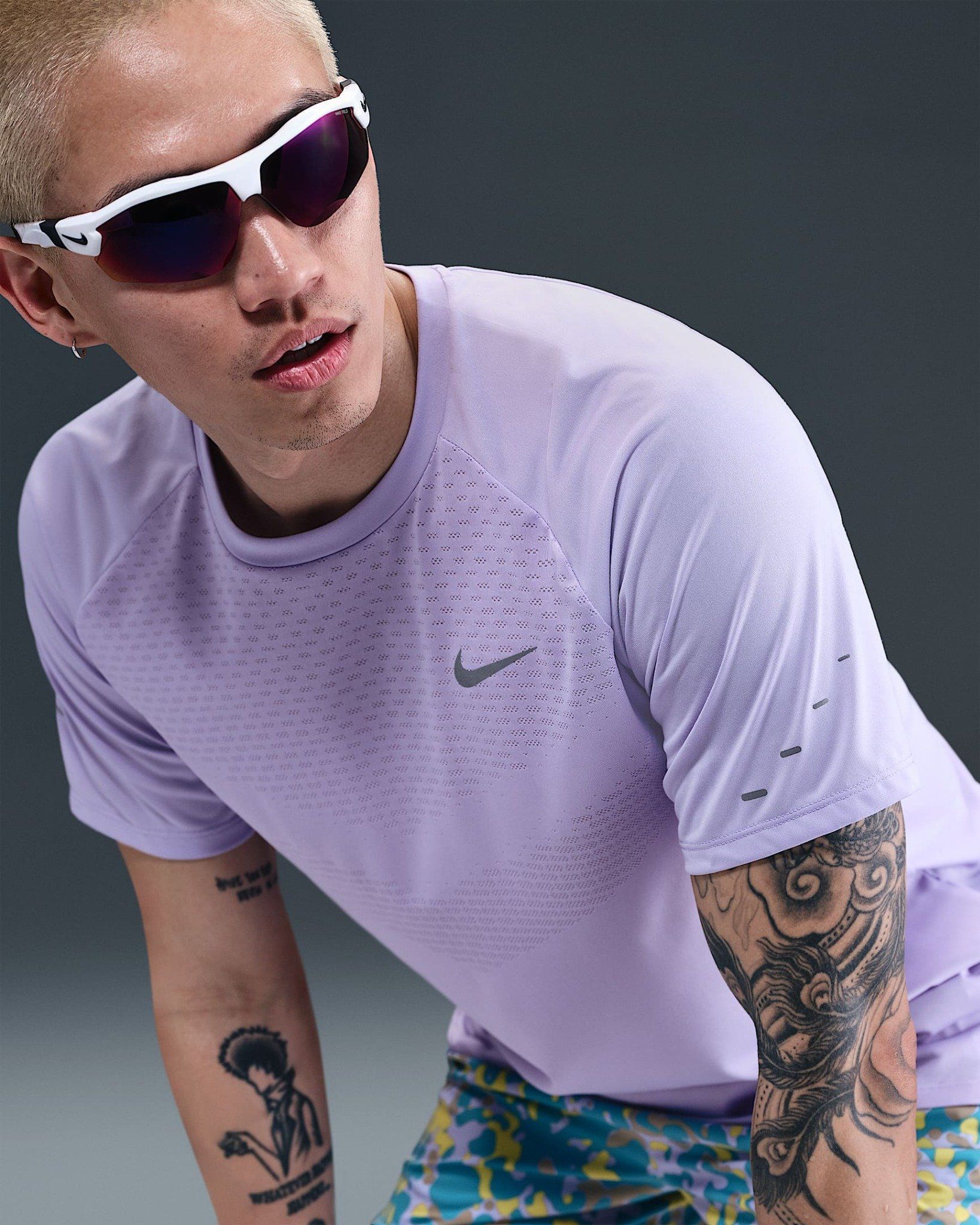 Nike - Áo thun tay ngắn thể thao Nam Stride Men's Dri-FIT ADV Short-Sleeve Running Top
