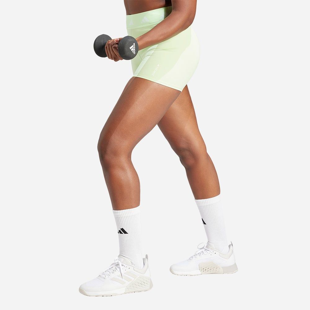 adidas - Quần ngắn ống bó Nữ Women's Adidas Techfit Halftights - Green
