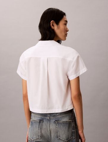Calvin Klein - Áo Sơ Mi Nữ Cotton Poplin Boxy Shirt - 2