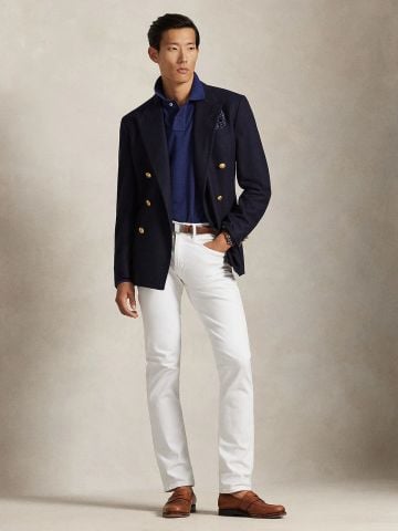 Ralph Lauren - Áo Thun Có Cổ Nam Custom Slim Fit Mesh Polo Shirt