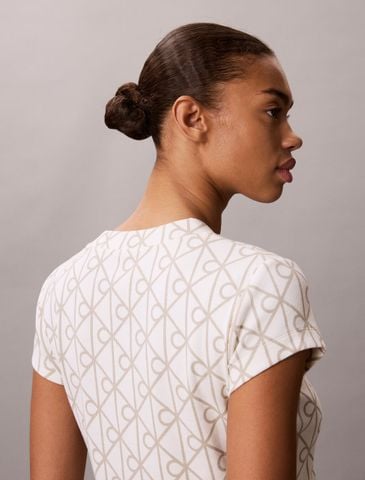 Calvin Klein - Áo Thun Tay Ngắn Nữ Monogram Baby Fit Tee