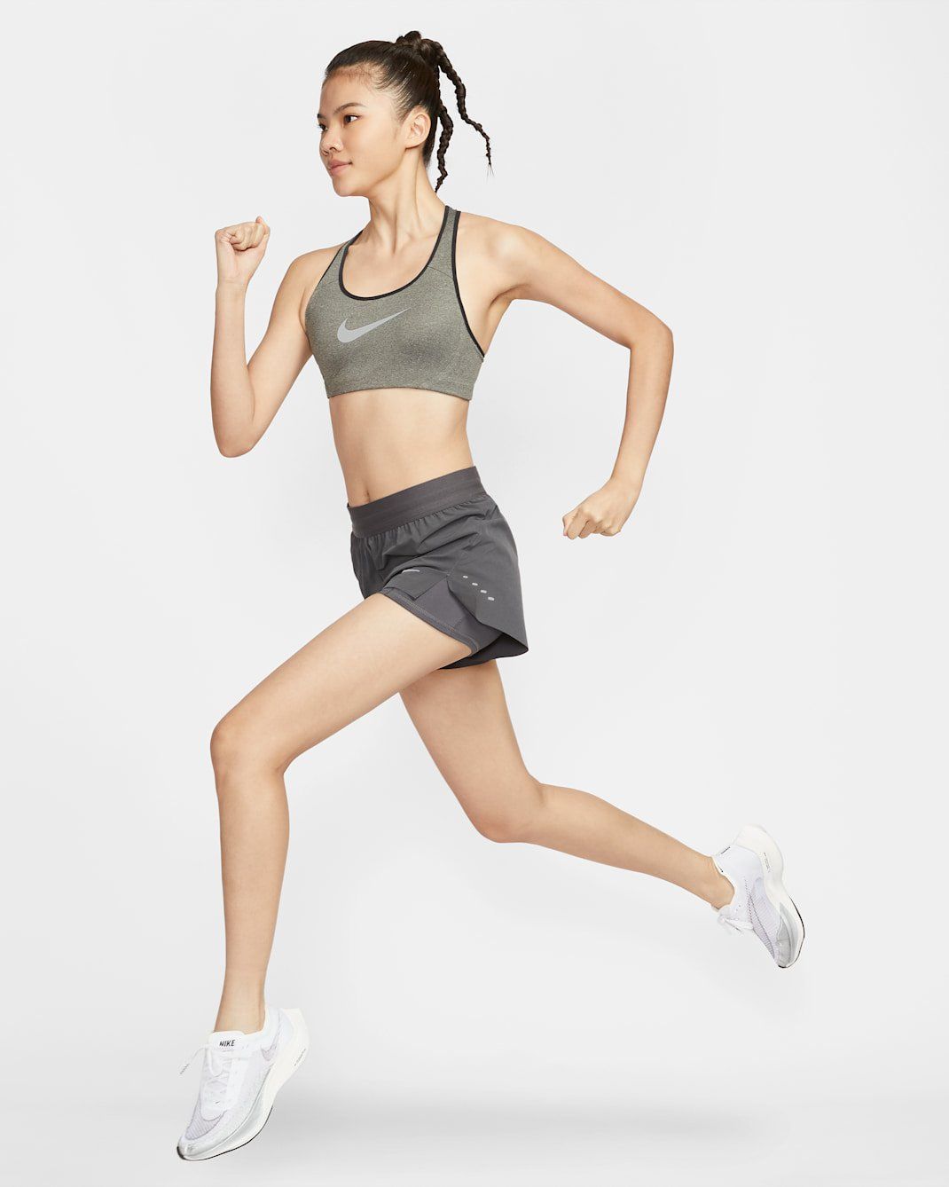 Nike - Quần ngắn thể thao Nữ Swift Women's Dri-FIT Mid-Rise 2-in-1 Running Shorts