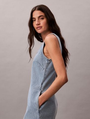 Calvin Klein - Đầm Mini Nữ Denim Shift Dress - 3