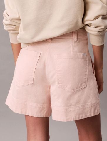 Calvin Klein - Quần ngắn nữ Cotton Pleated Bermuda Shorts - 4