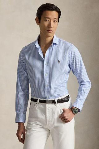 Ralph Lauren - Áo Sơ Mi Nam Custom Fit Striped Stretch Oxford Shirt