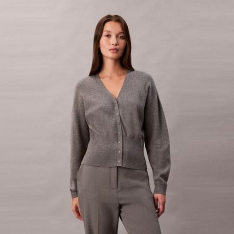 Calvin Klein - Áo khoác len nữ CK Half Milano Cardigan