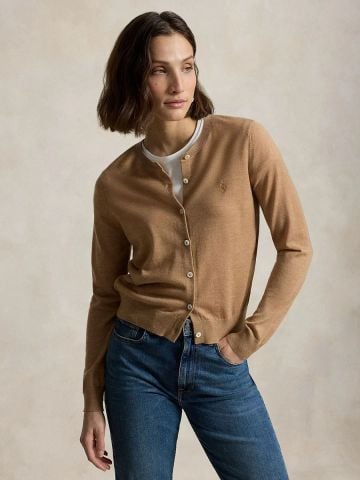 Ralph Lauren - Áo Cardigan Nữ Merino Wool Crewneck Cardigan