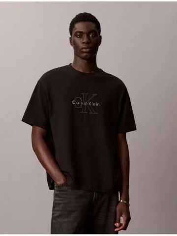 Calvin Klein - Áo Thun Tay Ngắn Nam 16S Linen Applique Monologo