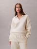 Calvin Klein - Áo Thun Có Cổ Nữ Long Sleeve Scuba Oversized Polo Top