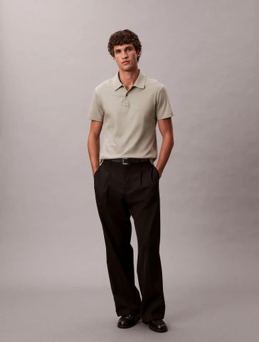 Calvin Klein - Áo Polo Nam Short Sleeve Slim Premium Interlock Polo