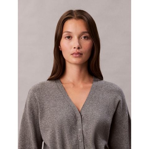 Calvin Klein - Áo khoác len nữ CK Half Milano Cardigan - 2