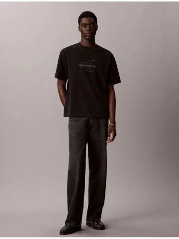 Calvin Klein - Áo Thun Tay Ngắn Nam 16S Linen Applique Monologo