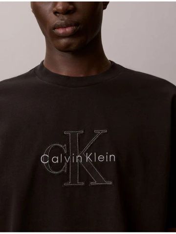 Calvin Klein - Áo Thun Tay Ngắn Nam 16S Linen Applique Monologo